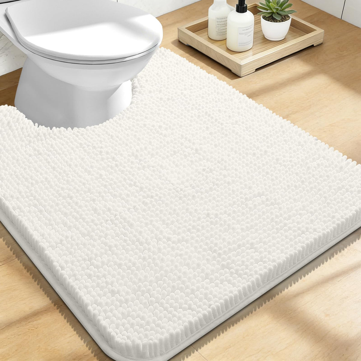 OLANLY Extra-Soft Absorbent Chenille Bathroom Rug Mat