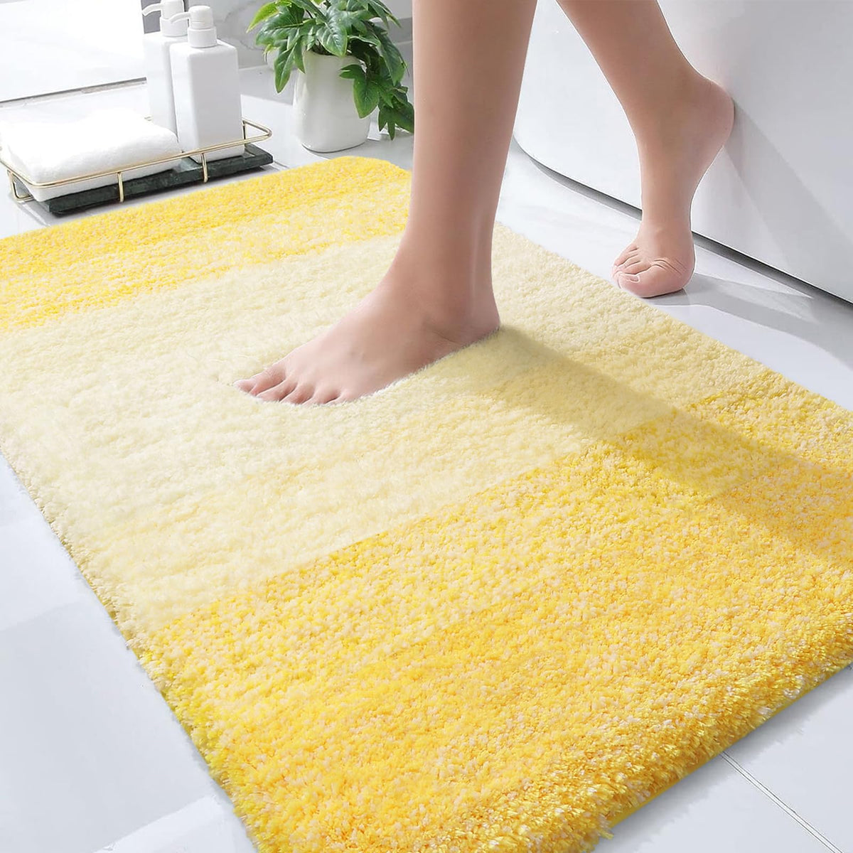 OLANLY Extra-Soft Absorbent Microfiber Bathroom Rug Mat