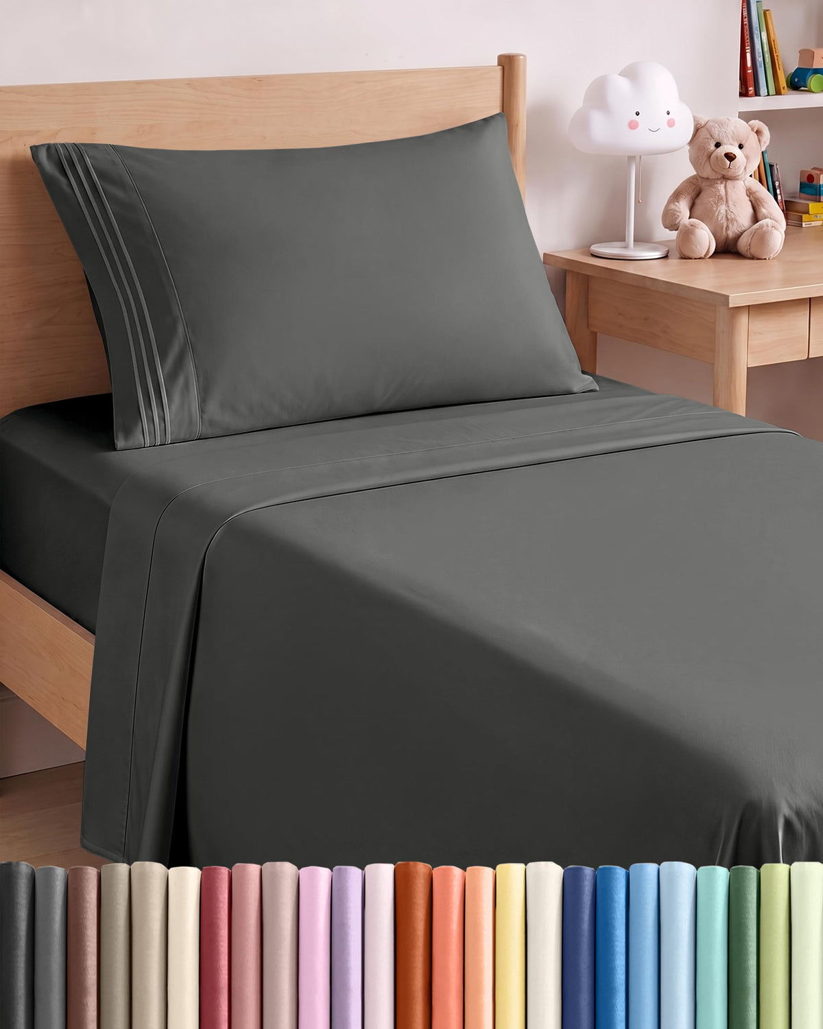 CGK Unlimited 4 Piece Sheet Set - Ultra-Soft, Breathable & Cooling Bed Sheets Set - Hotel Luxury Bedding for Women & Men with Deep Pockets - Wrinkle & Fade Free - Oeko-Tex