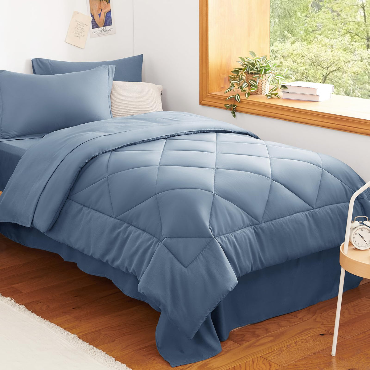 CozyLux Comforter Set, Down Alternative Bedding Set with Sheets, 5/7 Pieces