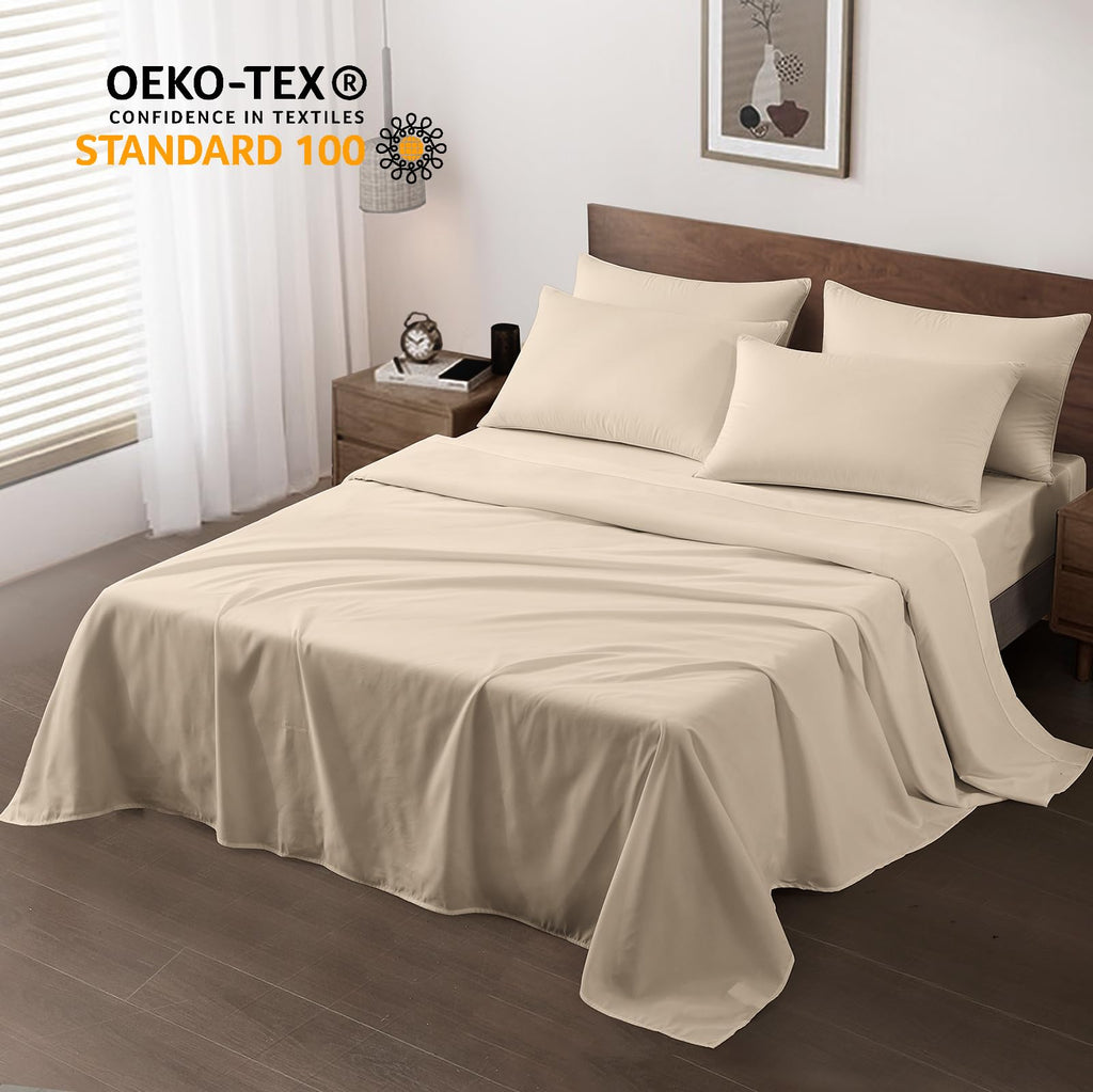 Maple&Stone Twin Flat Sheets Only, Pack of 6, Soft Microfiber Bedding Sheets for Home, Salons, Hotels, Bulk Flat Sheets Only Twin Size