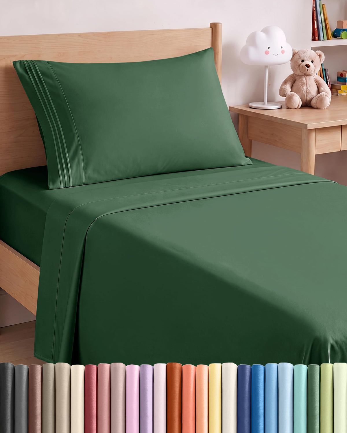 CGK Unlimited 4 Piece Sheet Set - Ultra-Soft, Breathable & Cooling Bed Sheets Set - Hotel Luxury Bedding for Women & Men with Deep Pockets - Wrinkle & Fade Free - Oeko-Tex