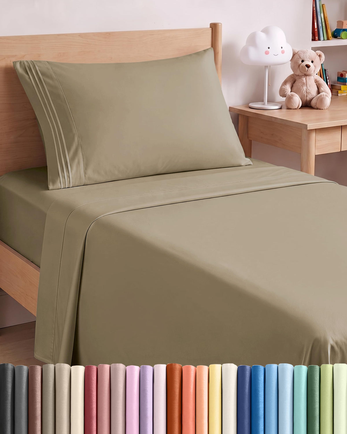 CGK Unlimited 4 Piece Sheet Set - Ultra-Soft, Breathable & Cooling Bed Sheets Set - Hotel Luxury Bedding for Women & Men with Deep Pockets - Wrinkle & Fade Free - Oeko-Tex