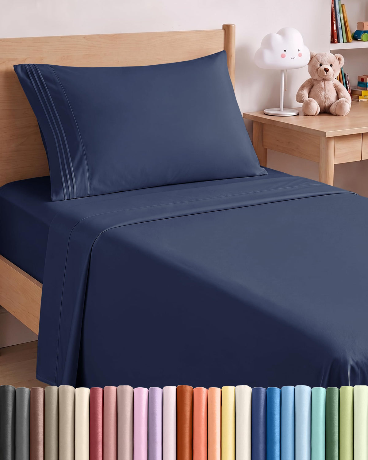 CGK Unlimited 4 Piece Sheet Set - Ultra-Soft, Breathable & Cooling Bed Sheets Set - Hotel Luxury Bedding for Women & Men with Deep Pockets - Wrinkle & Fade Free - Oeko-Tex