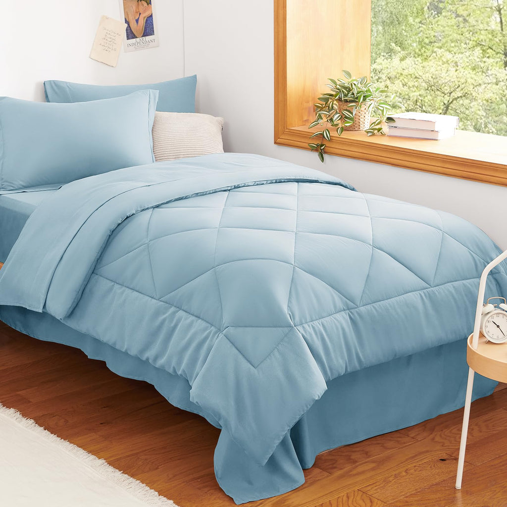 CozyLux Comforter Set, Down Alternative Bedding Set with Sheets, 5/7 Pieces