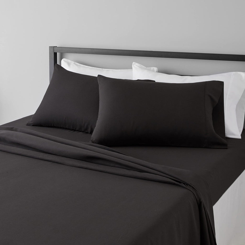 Amazon Basics Lightweight Super Soft Easy Care Microfiber 4-Piece Bed Sheet Set with 14-Inch Deep Pocket
