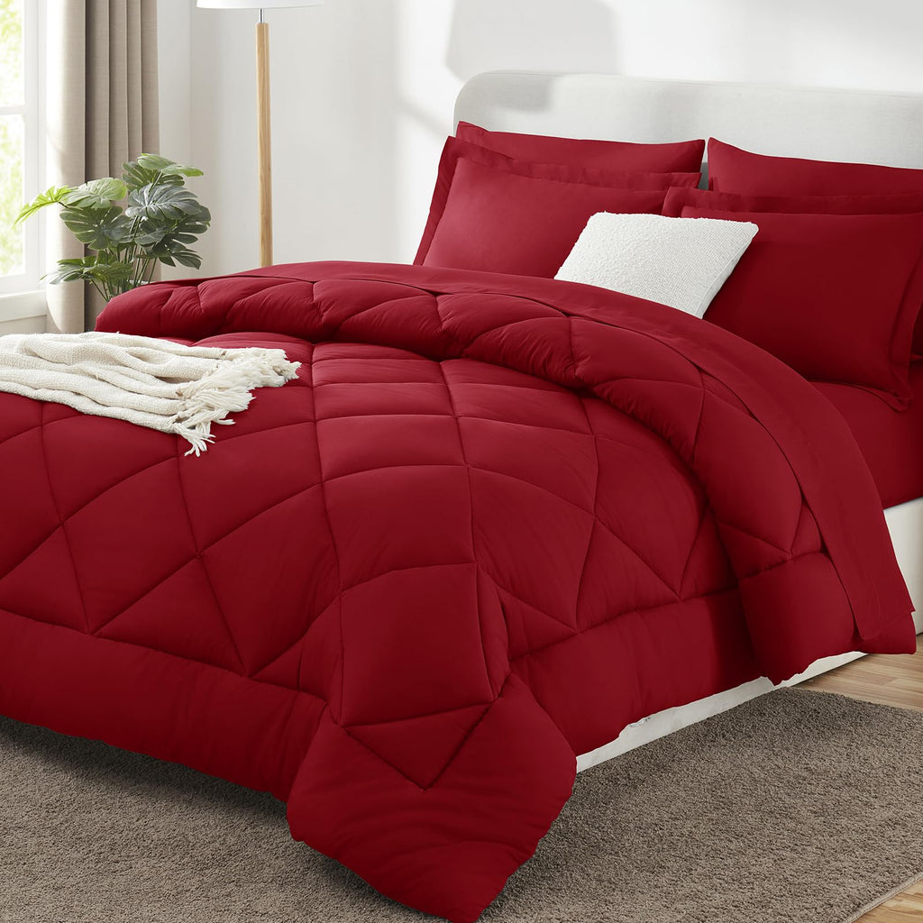 CozyLux Comforter Set, Down Alternative Bedding Set with Sheets, 5/7 Pieces