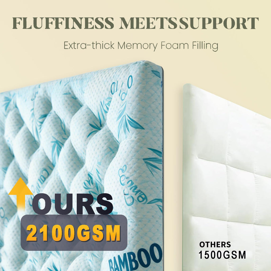 SHOUREN Memory Foam Mattress Topper 4 Inch