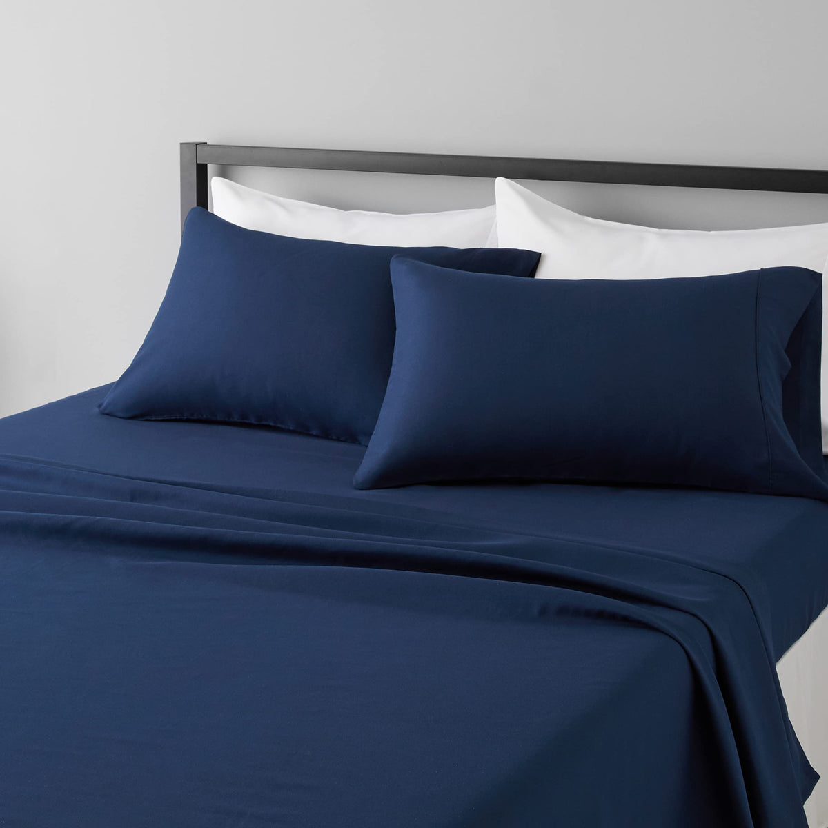 Amazon Basics Lightweight Super Soft Easy Care Microfiber 4-Piece Bed Sheet Set with 14-Inch Deep Pocket