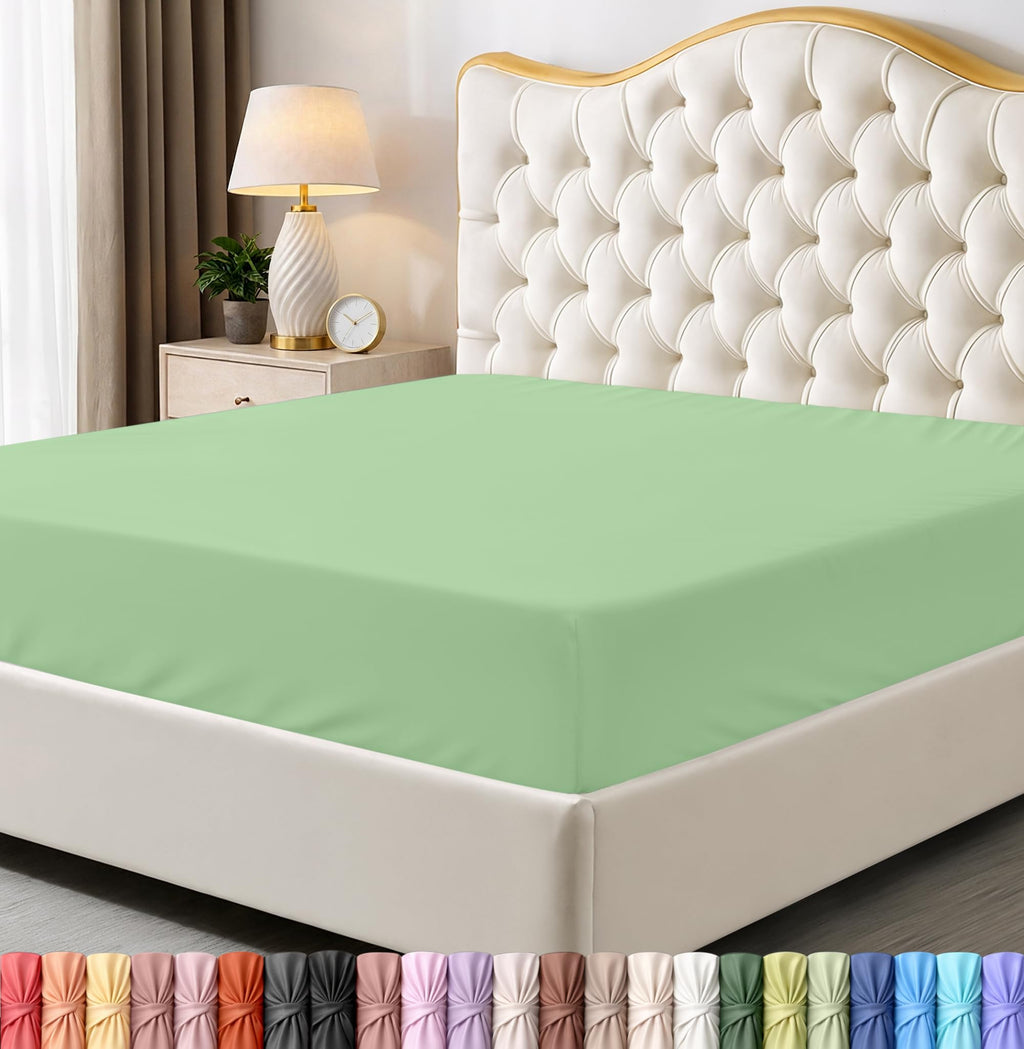 Fitted Sheet, Ultra Soft Fits Up to 16 Inch Deep Pocket