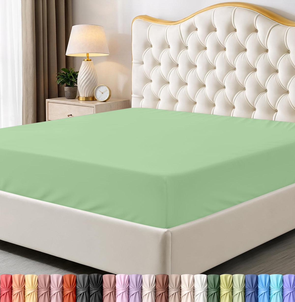 Fitted Sheet, Ultra Soft Fits Up to 16 Inch Deep Pocket