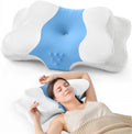 Cervical Neck Pillow for Side and Back Sleepers – Ergonomic Contour Memory Foam Pillow with Adjustable Height, Breathable Washable Cover, Neck Support for Better Sleep