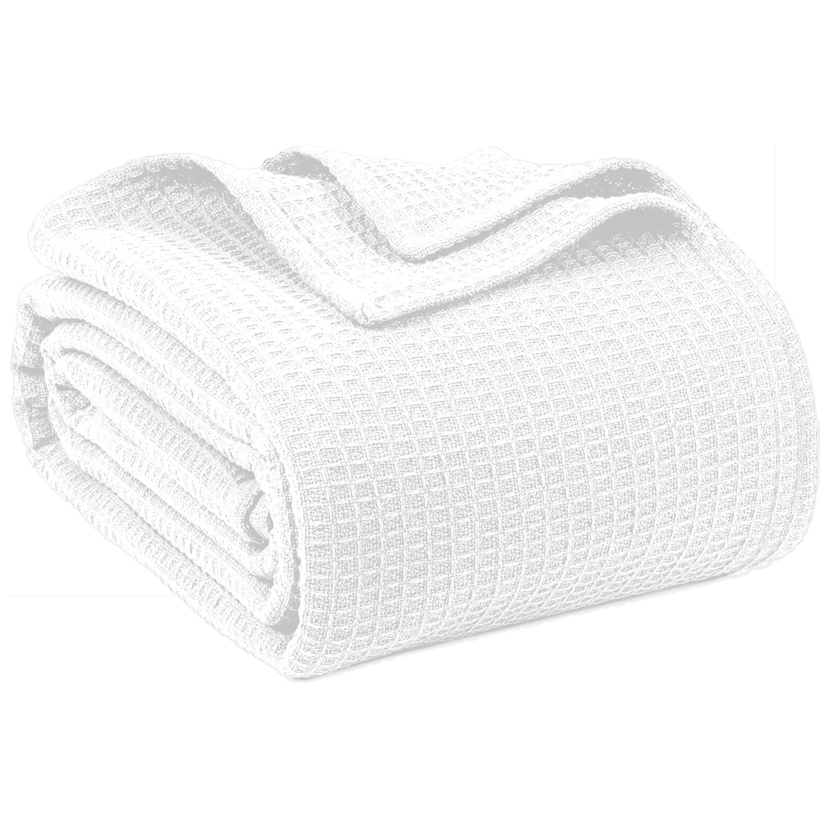 100% Cotton Waffle-Weave Lightweight Summer Bed Blanket