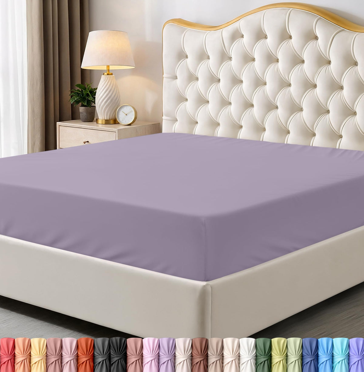 Fitted Sheet, Ultra Soft Fits Up to 16 Inch Deep Pocket