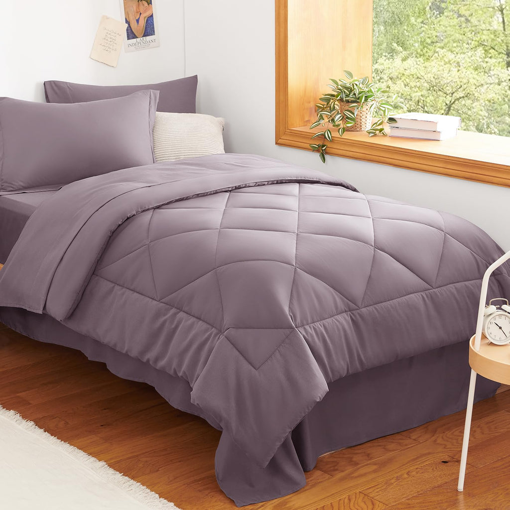 CozyLux Comforter Set, Down Alternative Bedding Set with Sheets, 5/7 Pieces
