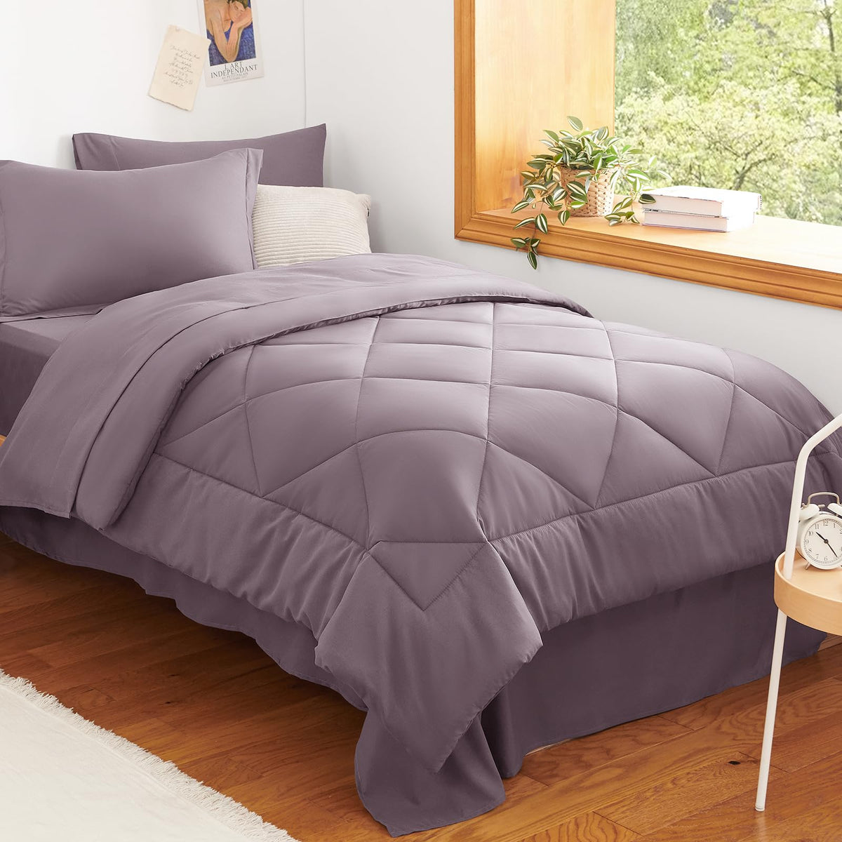 CozyLux Comforter Set, Down Alternative Bedding Set with Sheets, 5/7 Pieces