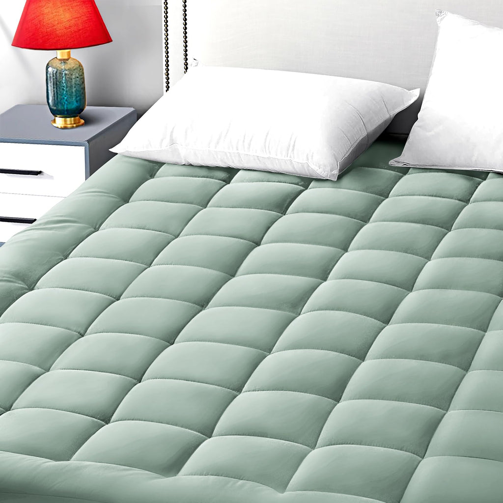 EASELAND Mattress Pad Cover Cotton Top 8-21" Deep Pocket Pillow Top Mattress Topper