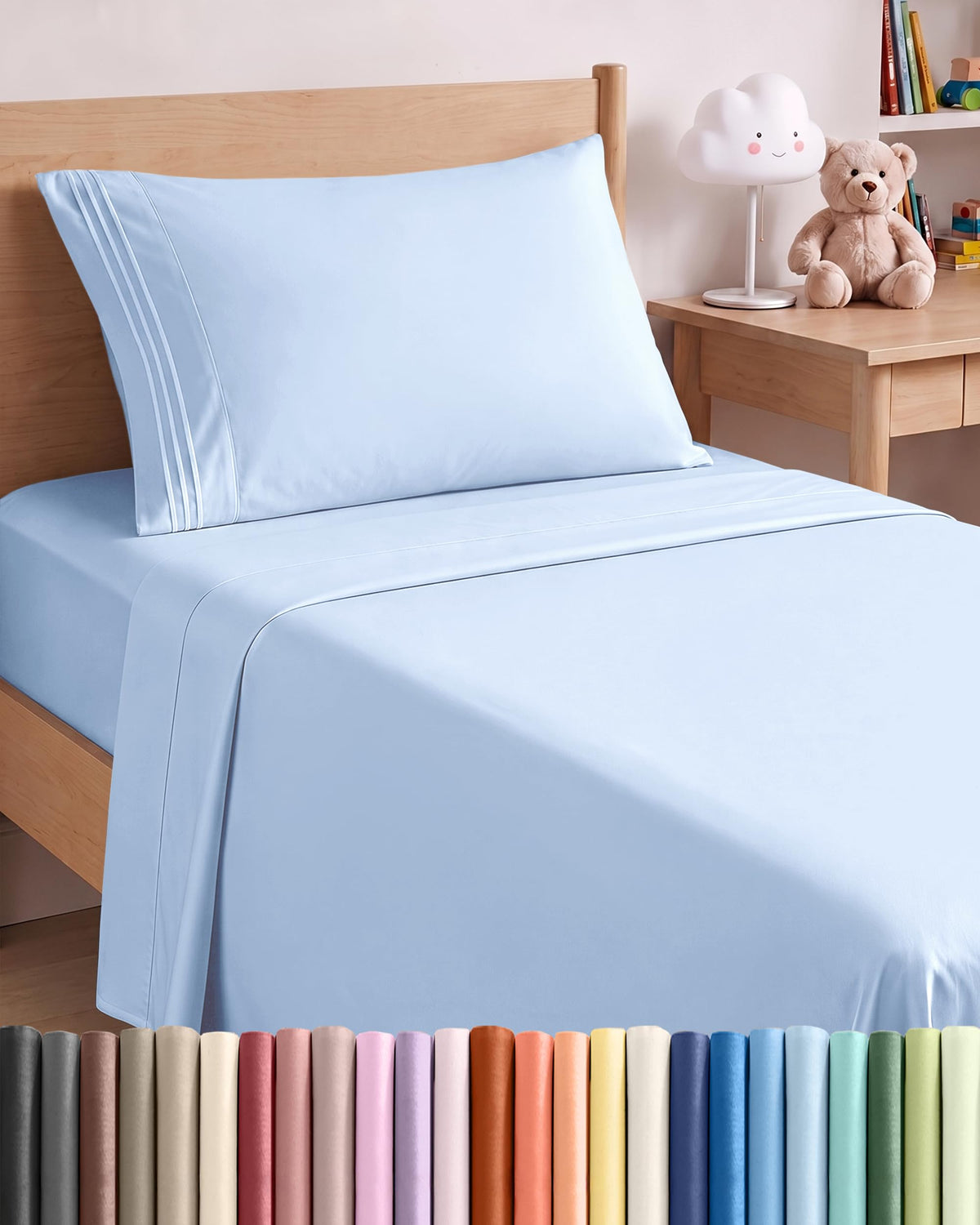 CGK Unlimited 4 Piece Sheet Set - Ultra-Soft, Breathable & Cooling Bed Sheets Set - Hotel Luxury Bedding for Women & Men with Deep Pockets - Wrinkle & Fade Free - Oeko-Tex