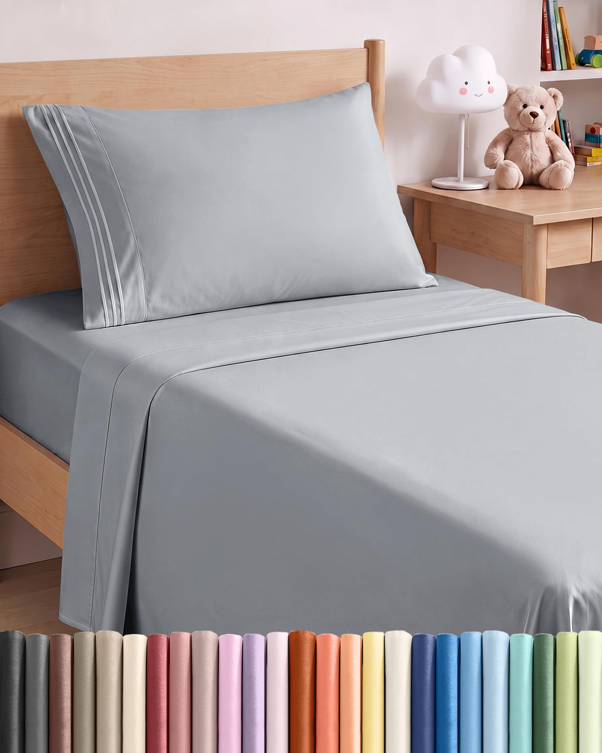 CGK Unlimited 4 Piece Sheet Set - Ultra-Soft, Breathable & Cooling Bed Sheets Set - Hotel Luxury Bedding for Women & Men with Deep Pockets - Wrinkle & Fade Free - Oeko-Tex