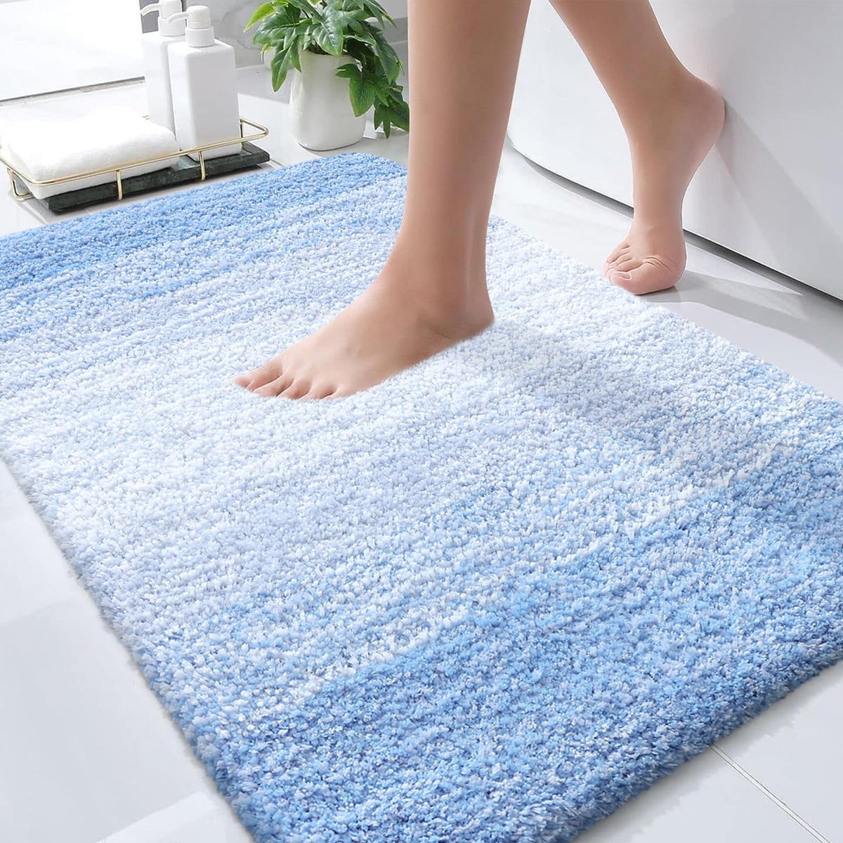 OLANLY Extra-Soft Absorbent Microfiber Bathroom Rug Mat