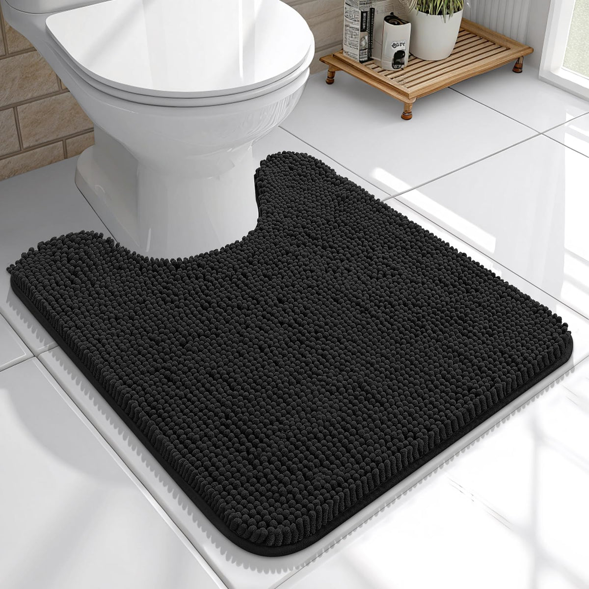 OLANLY Extra-Soft Absorbent Chenille Bathroom Rug Mat