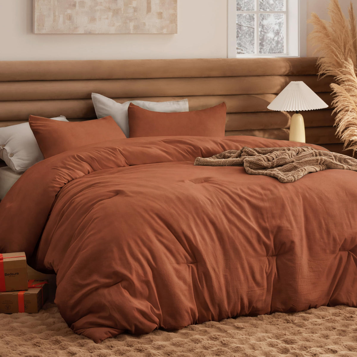 Bedsure Comforter Set Prewashed Soft Bedding Set 3Pcs