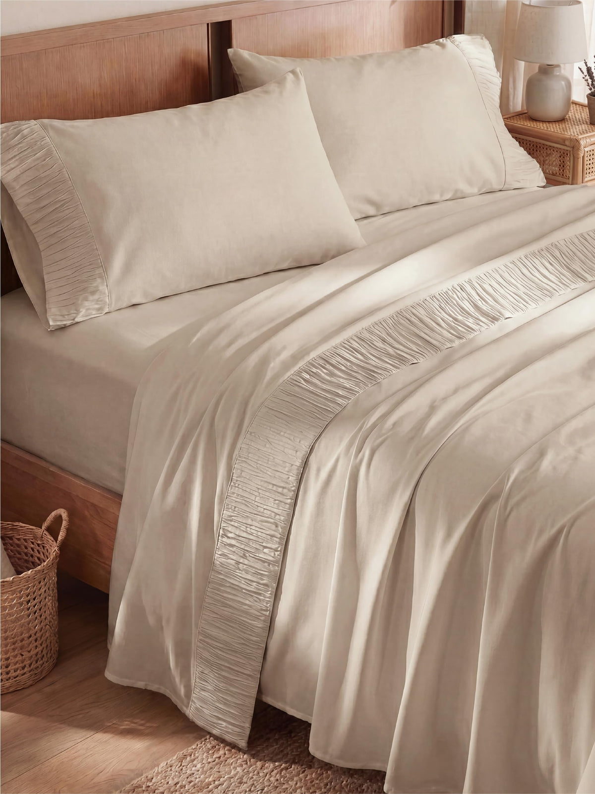 Bedsure Sheet Set - Soft Sheets - Breathable & Cooling - Hotel Luxury - Easy Care Polyester Microfiber Bedding