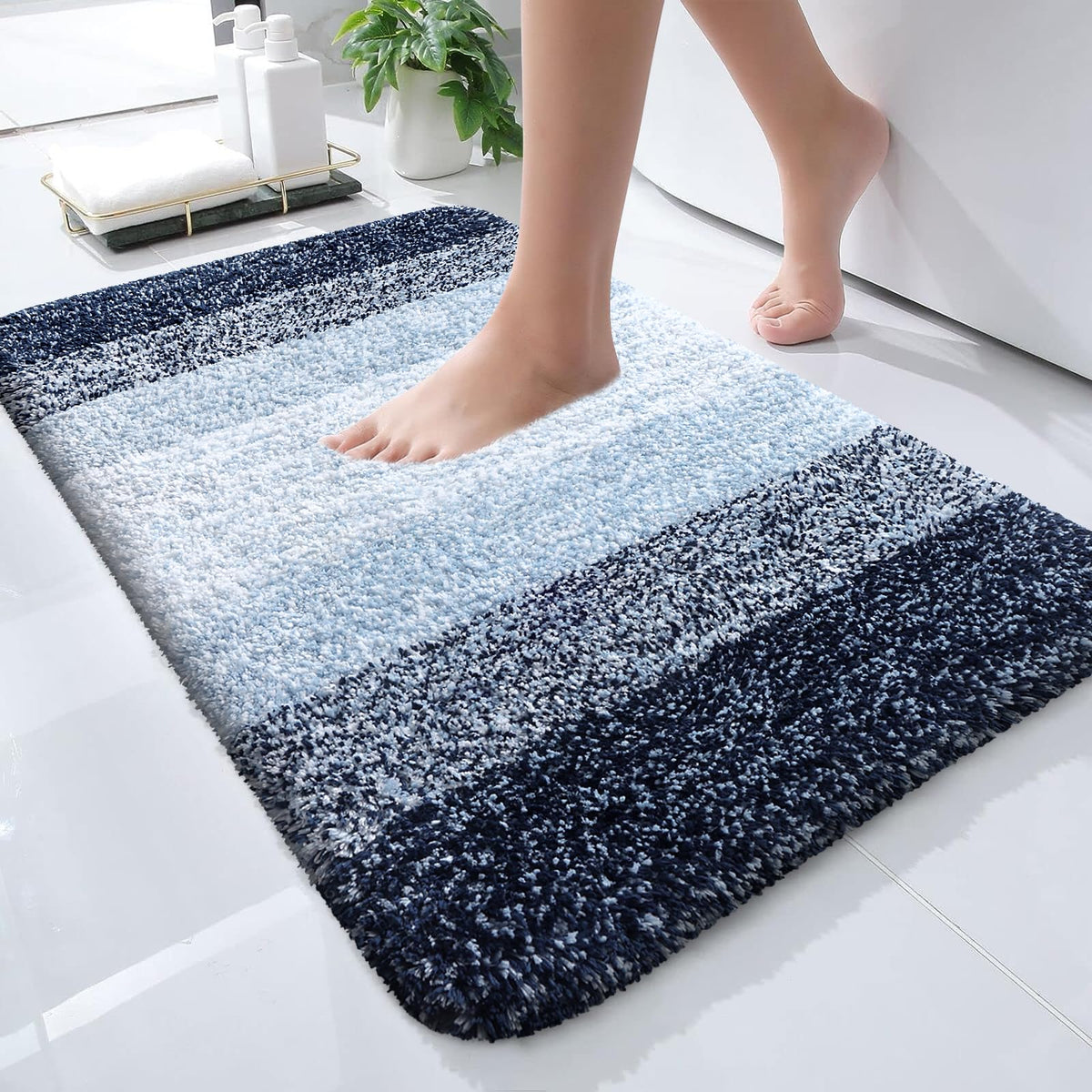 OLANLY Extra-Soft Absorbent Microfiber Bathroom Rug Mat
