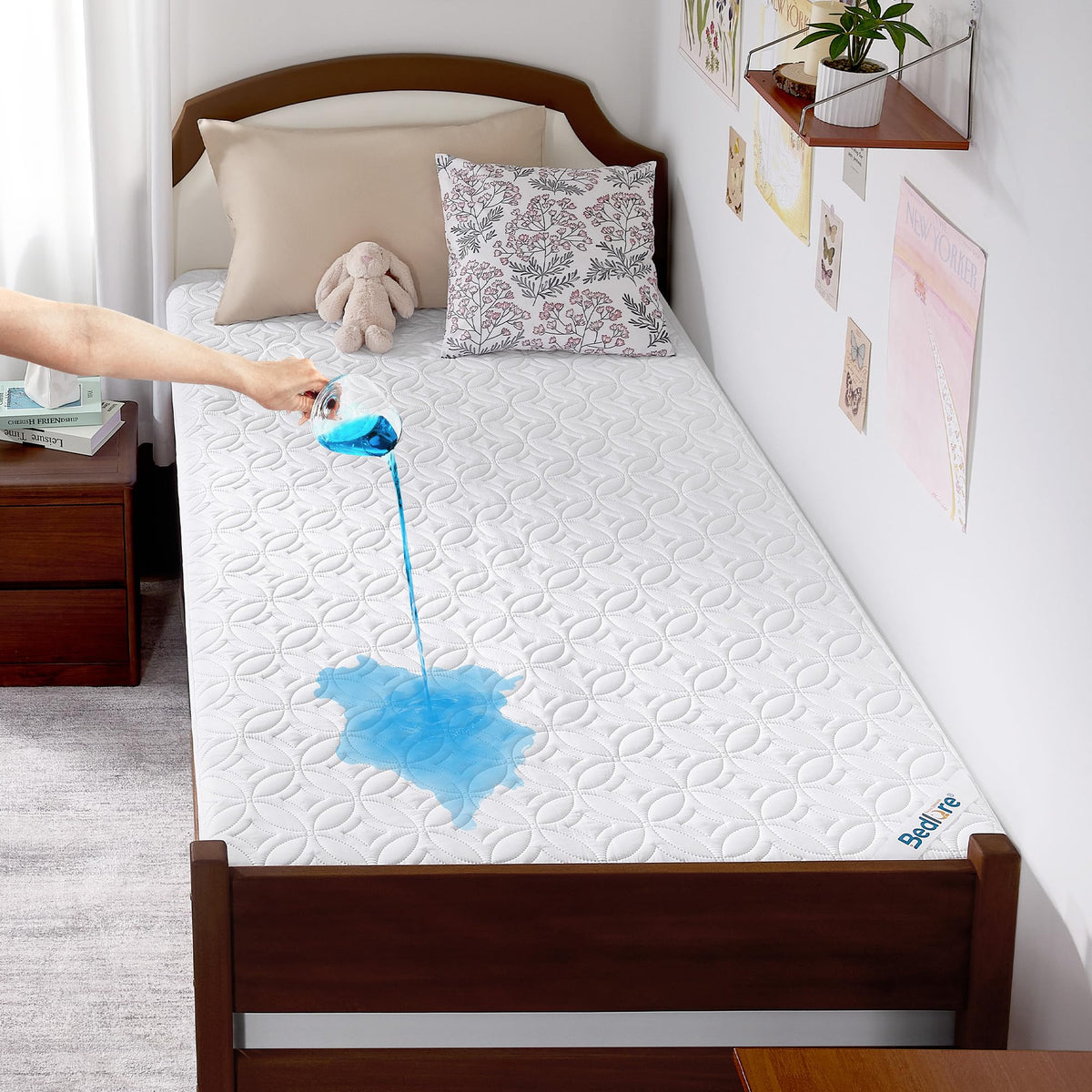 BEDLORE Waterproof Breathable Mattress Protector Cover