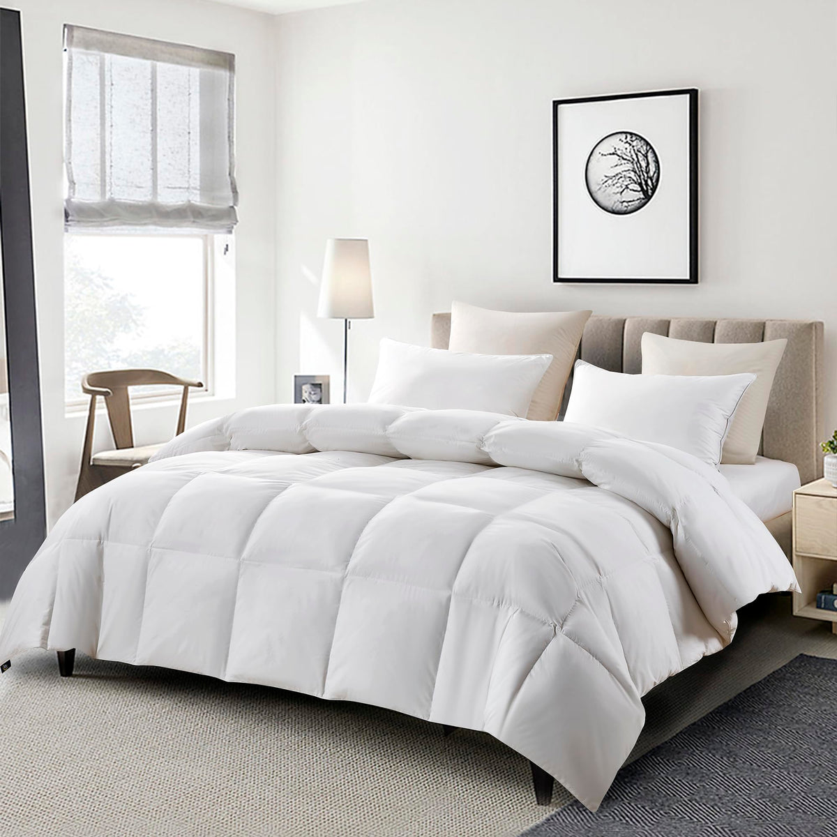 Serta Goose Feather Down Fiber Cotton Comforter