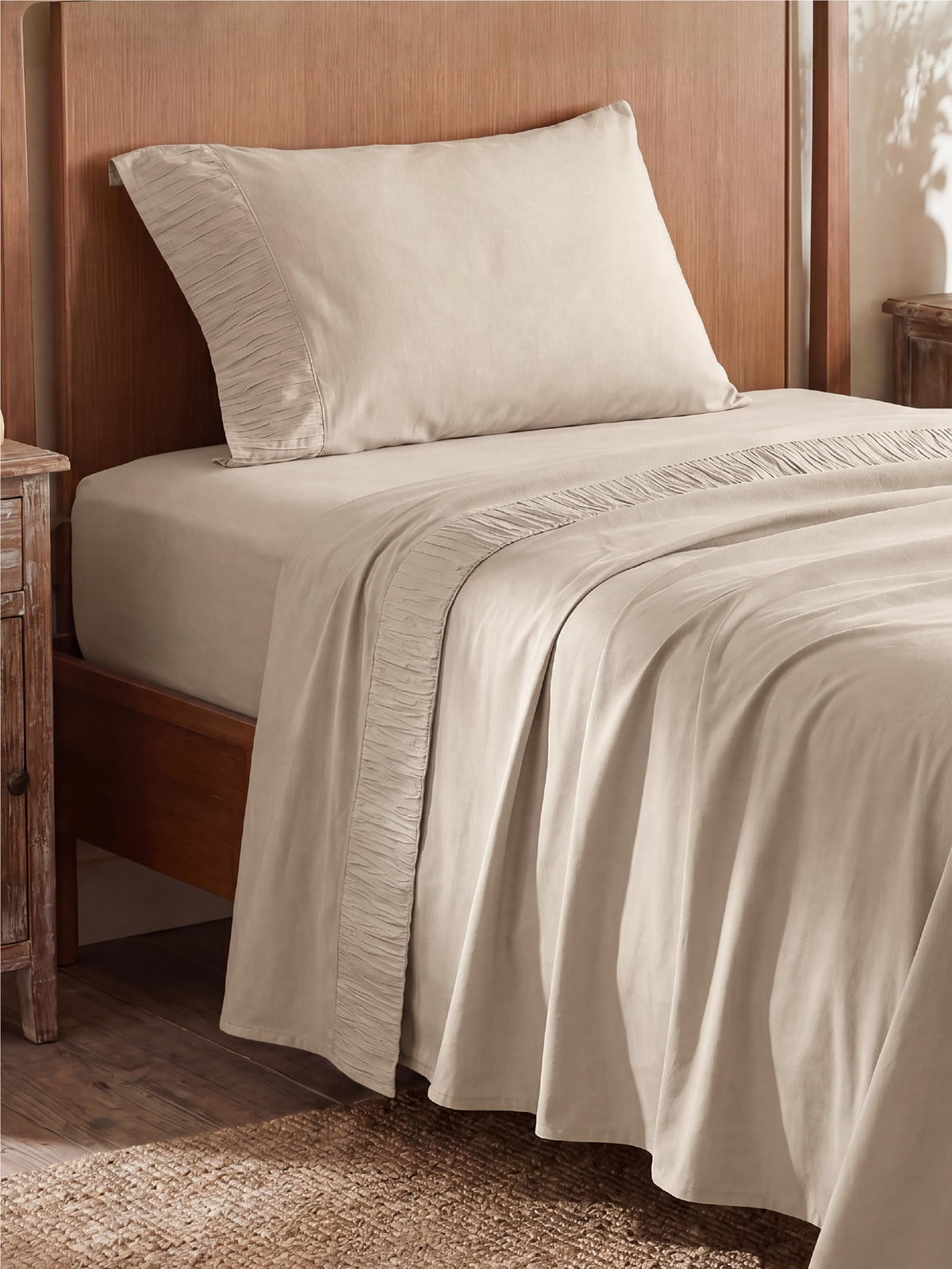 Bedsure Sheet Set - Soft Sheets - Breathable & Cooling - Hotel Luxury - Easy Care Polyester Microfiber Bedding
