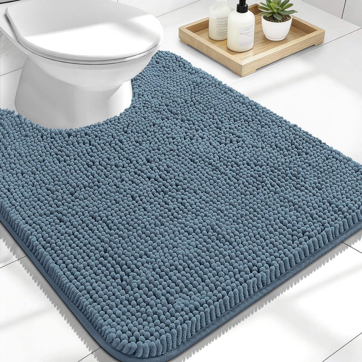 OLANLY Extra-Soft Absorbent Chenille Bathroom Rug Mat