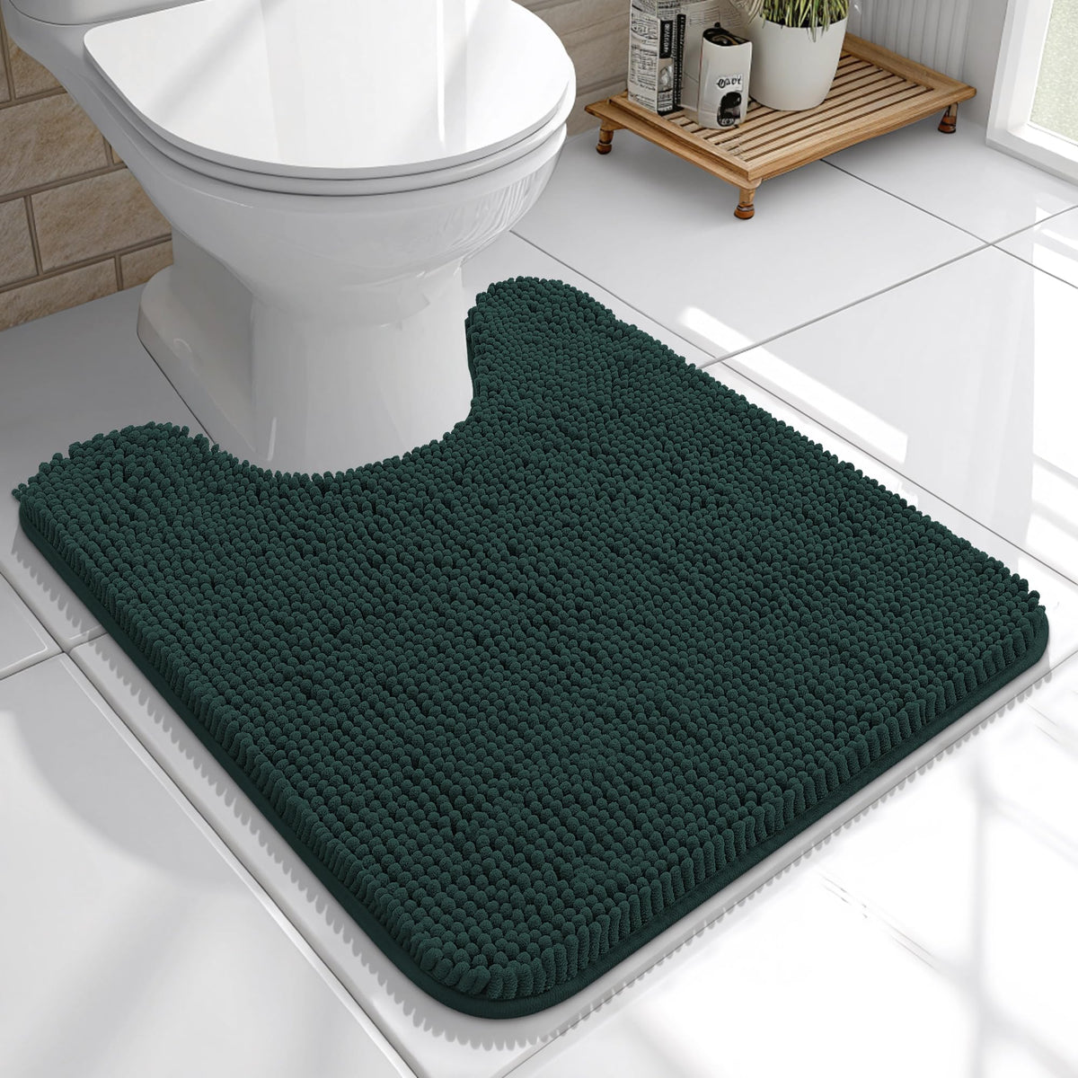 OLANLY Extra-Soft Absorbent Chenille Bathroom Rug Mat