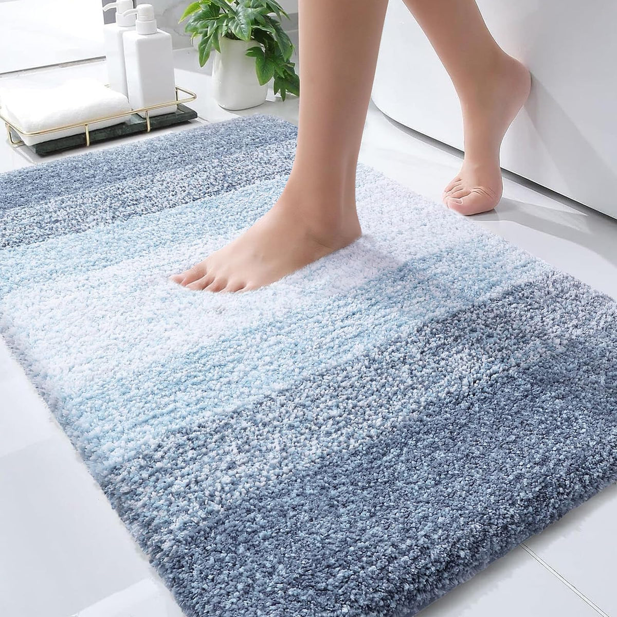 OLANLY Extra-Soft Absorbent Microfiber Bathroom Rug Mat