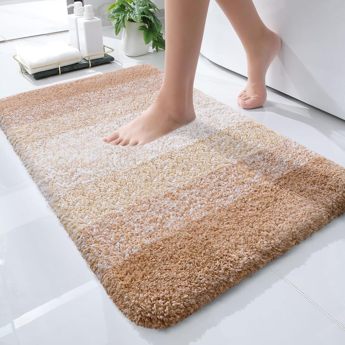 OLANLY Extra-Soft Absorbent Microfiber Bathroom Rug Mat