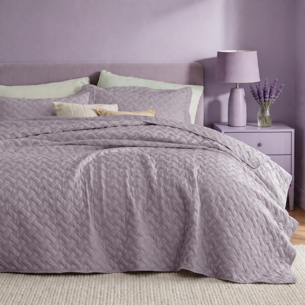 Bedsure Lightweight Basket-Weave Quilt Bedspread Set