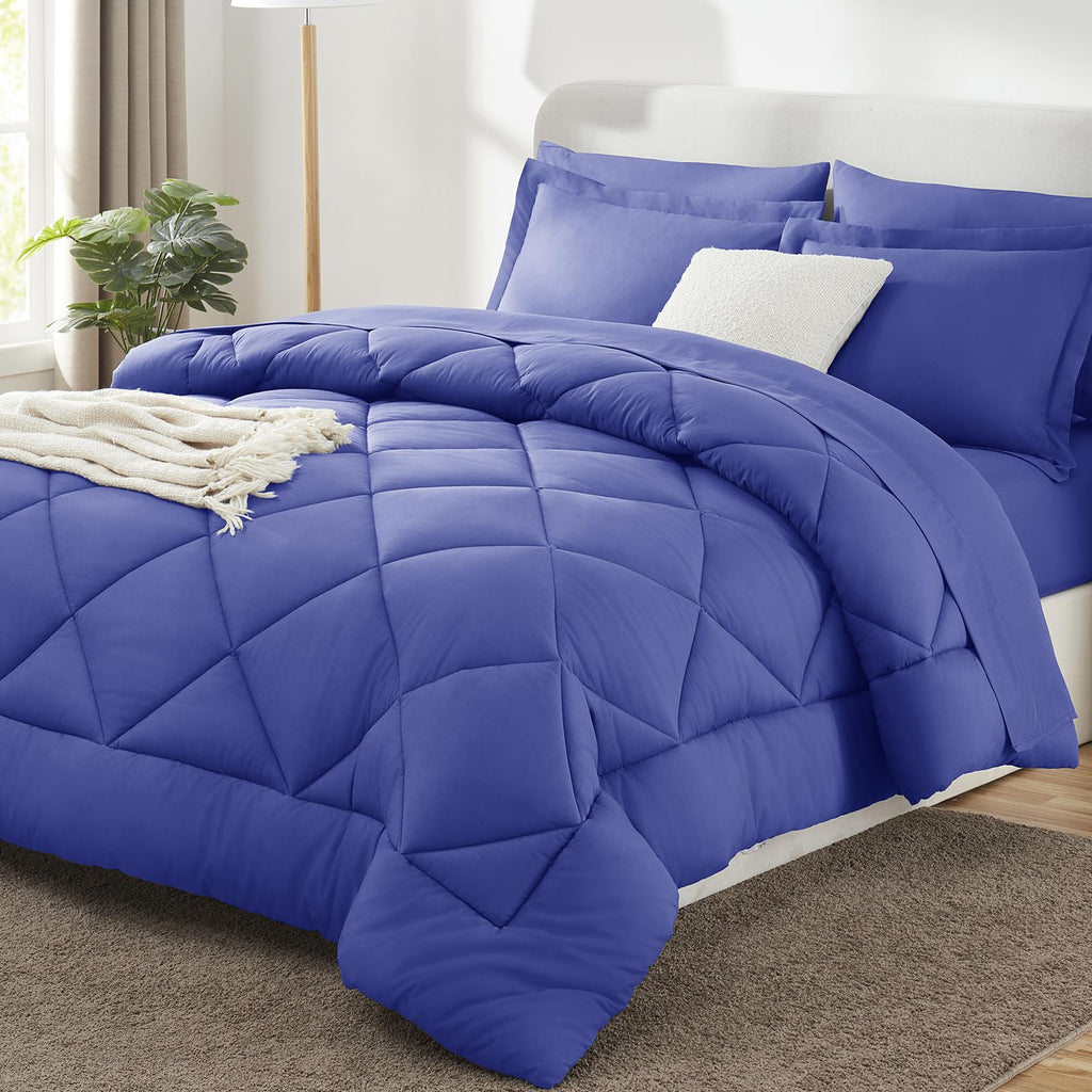 CozyLux Comforter Set, Down Alternative Bedding Set with Sheets, 5/7 Pieces