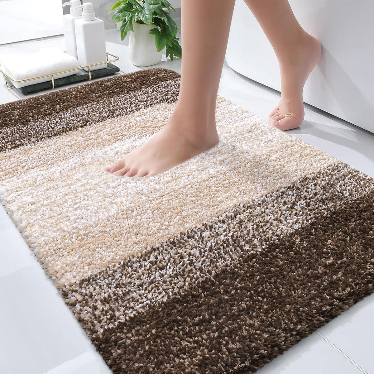 OLANLY Extra-Soft Absorbent Microfiber Bathroom Rug Mat