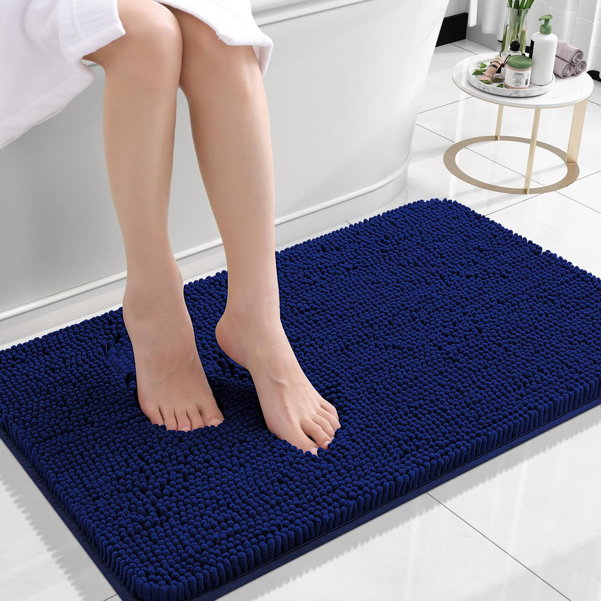 OLANLY Extra-Soft Absorbent Chenille Bathroom Rug Mat