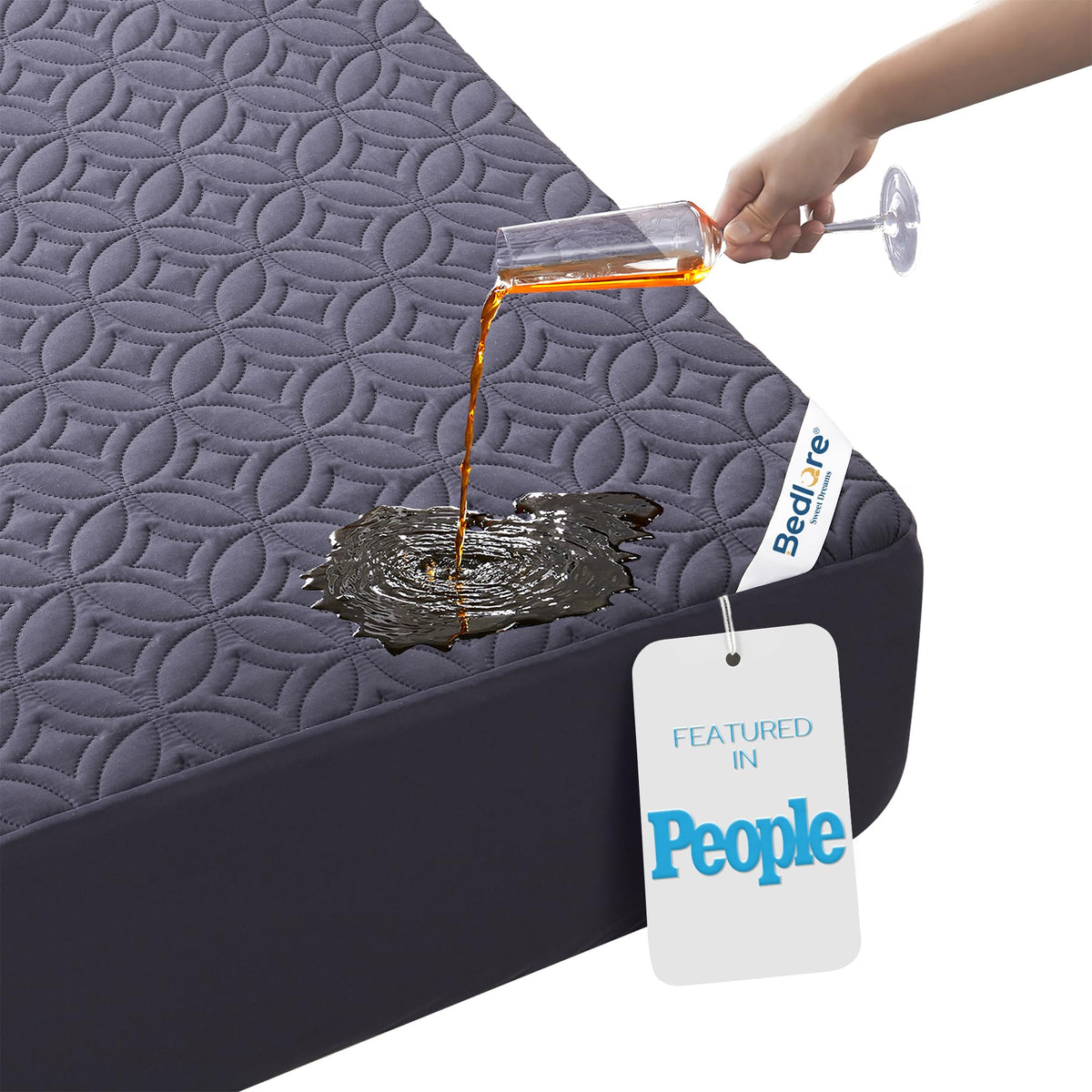 BEDLORE Waterproof Breathable Mattress Protector Cover