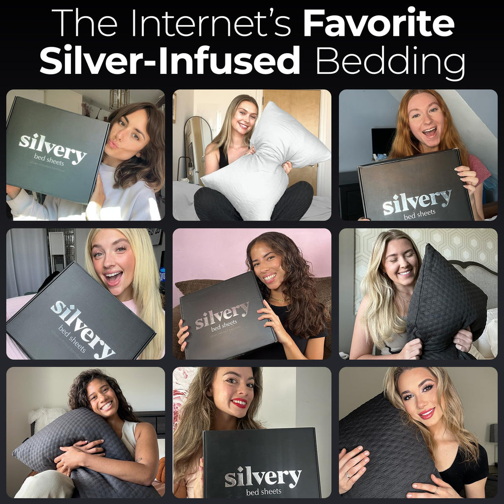 Silvery® Silver-Infused Cooling Comforter – Award-Winning Self-Cooling Blanket for Hot Sleepers with Self-Cleaning Silvery Technology™ for Sweat-Free & Cool Sleep