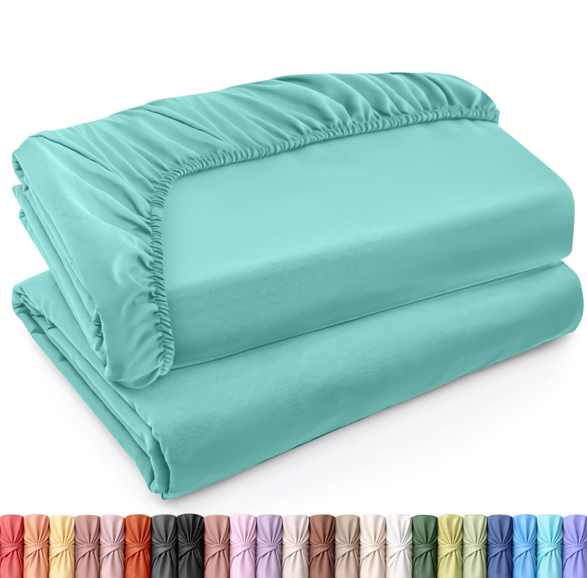 Fitted Sheet, Ultra Soft Fits Up to 16 Inch Deep Pocket