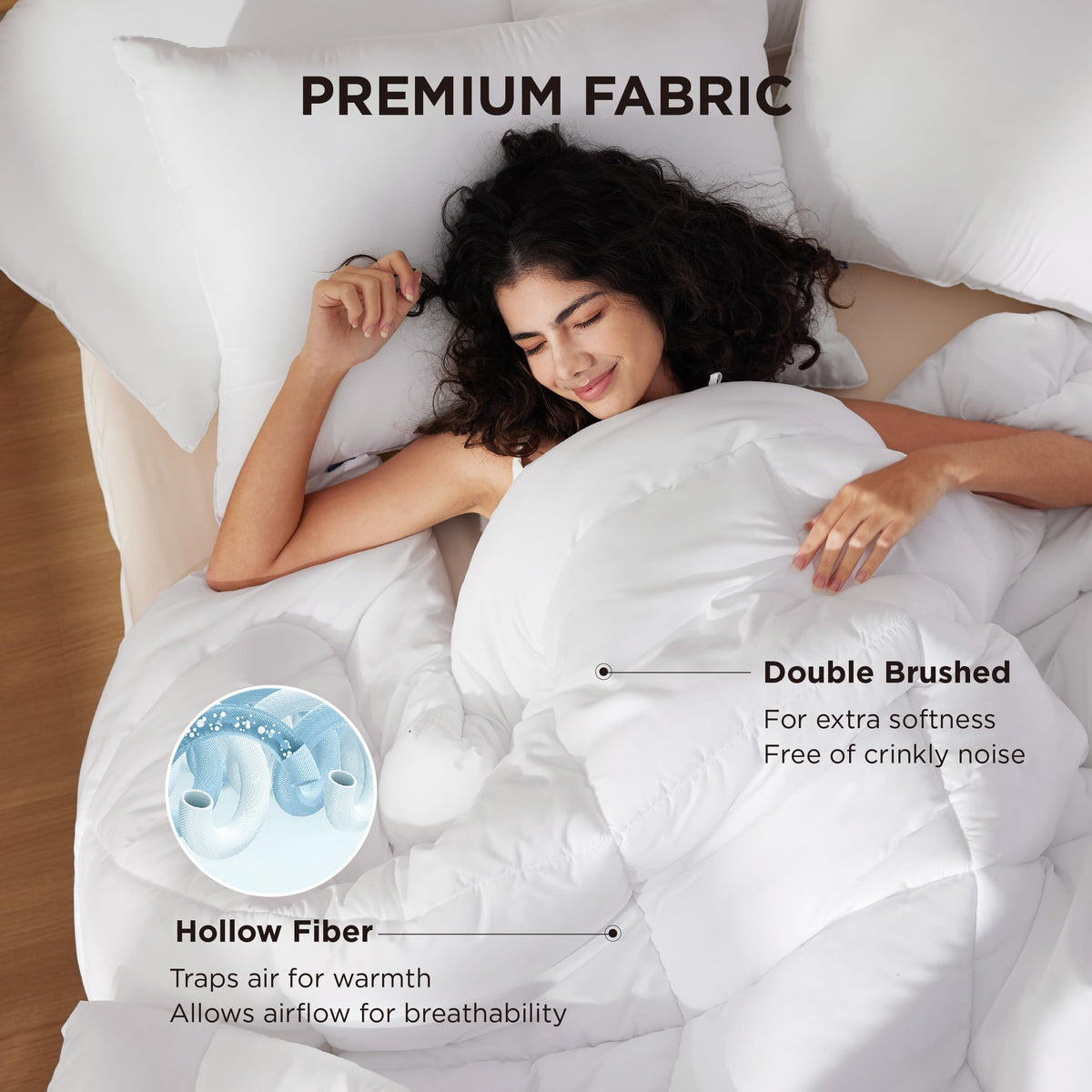 Bedsure Comforter Duvet Insert, Quilted Bedding Blanket, Oeko-TEX