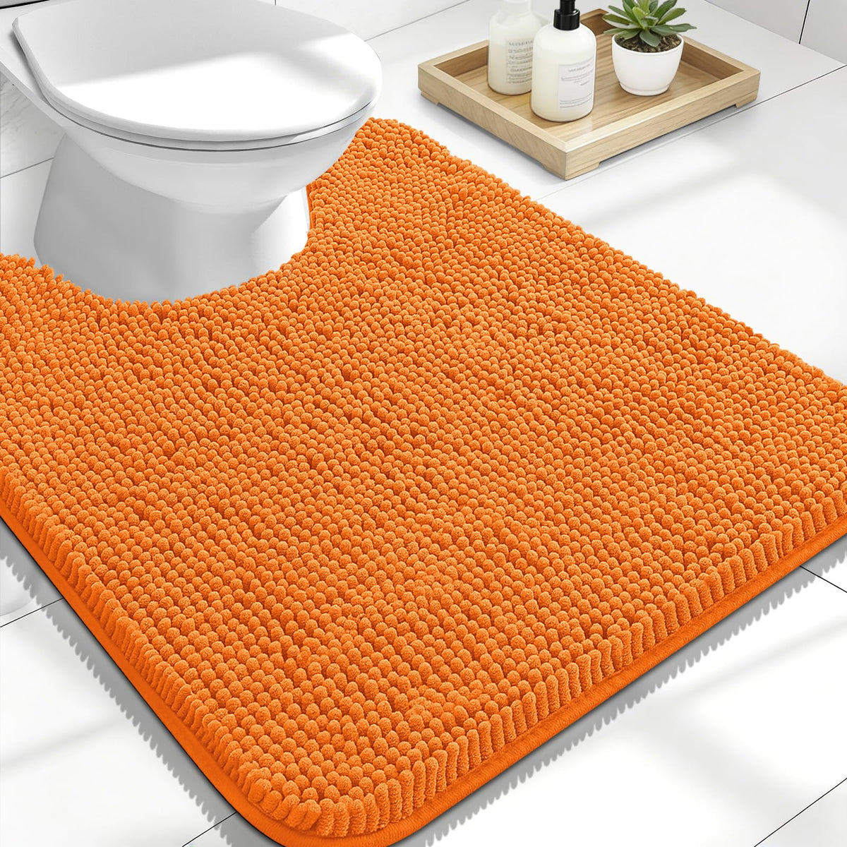 OLANLY Extra-Soft Absorbent Chenille Bathroom Rug Mat