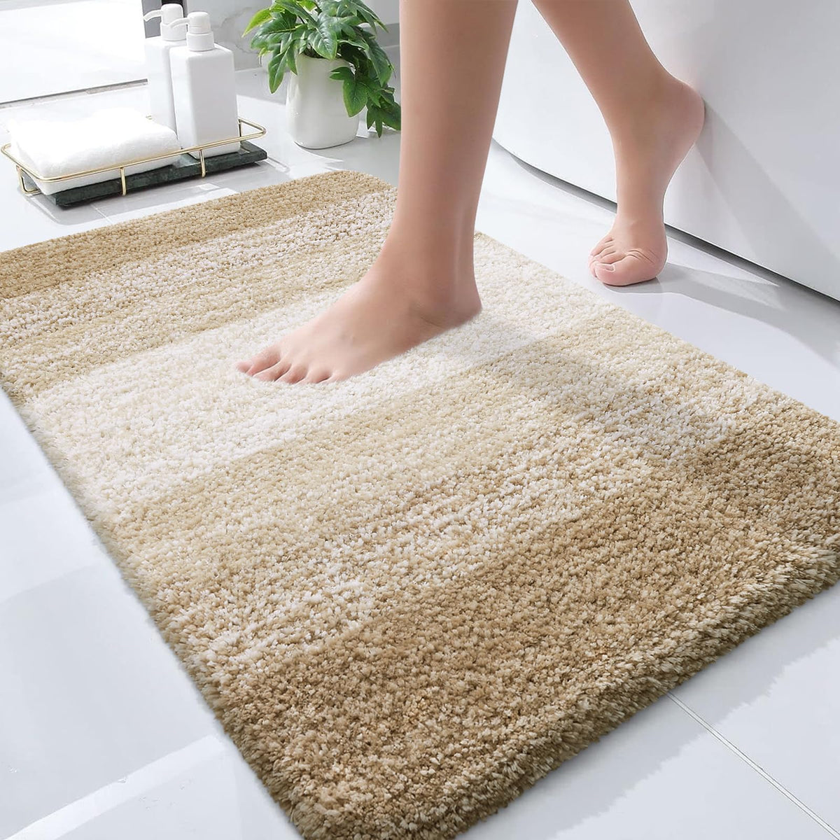 OLANLY Extra-Soft Absorbent Microfiber Bathroom Rug Mat