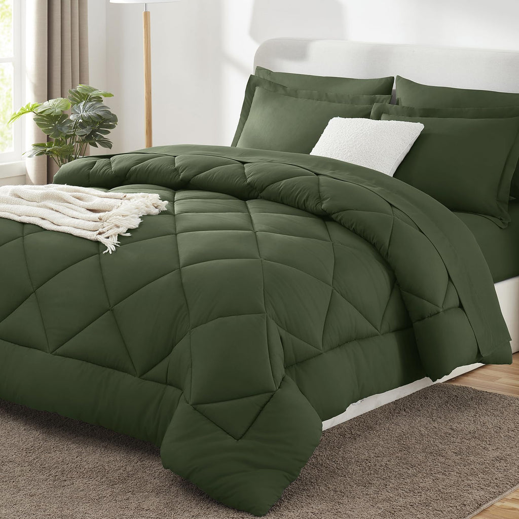 CozyLux Comforter Set, Down Alternative Bedding Set with Sheets, 5/7 Pieces
