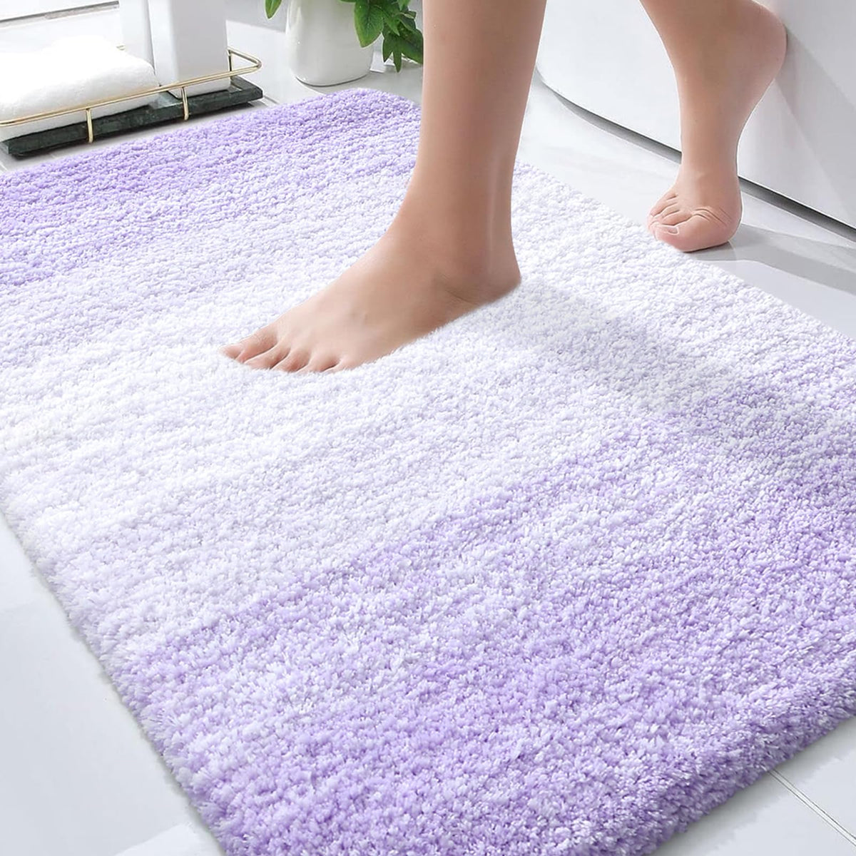 OLANLY Extra-Soft Absorbent Microfiber Bathroom Rug Mat