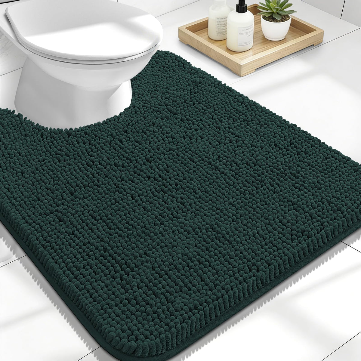 OLANLY Extra-Soft Absorbent Chenille Bathroom Rug Mat