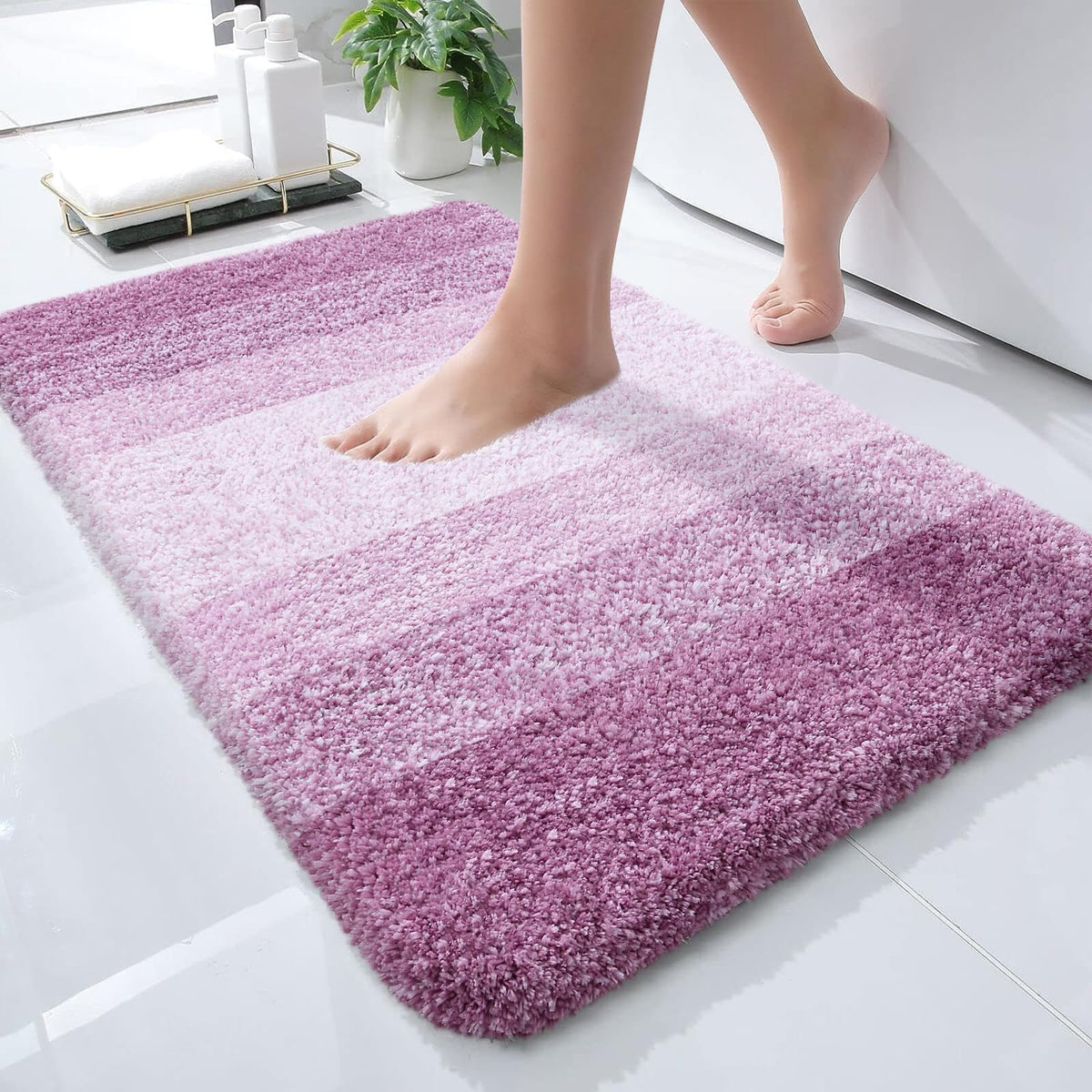 OLANLY Extra-Soft Absorbent Microfiber Bathroom Rug Mat