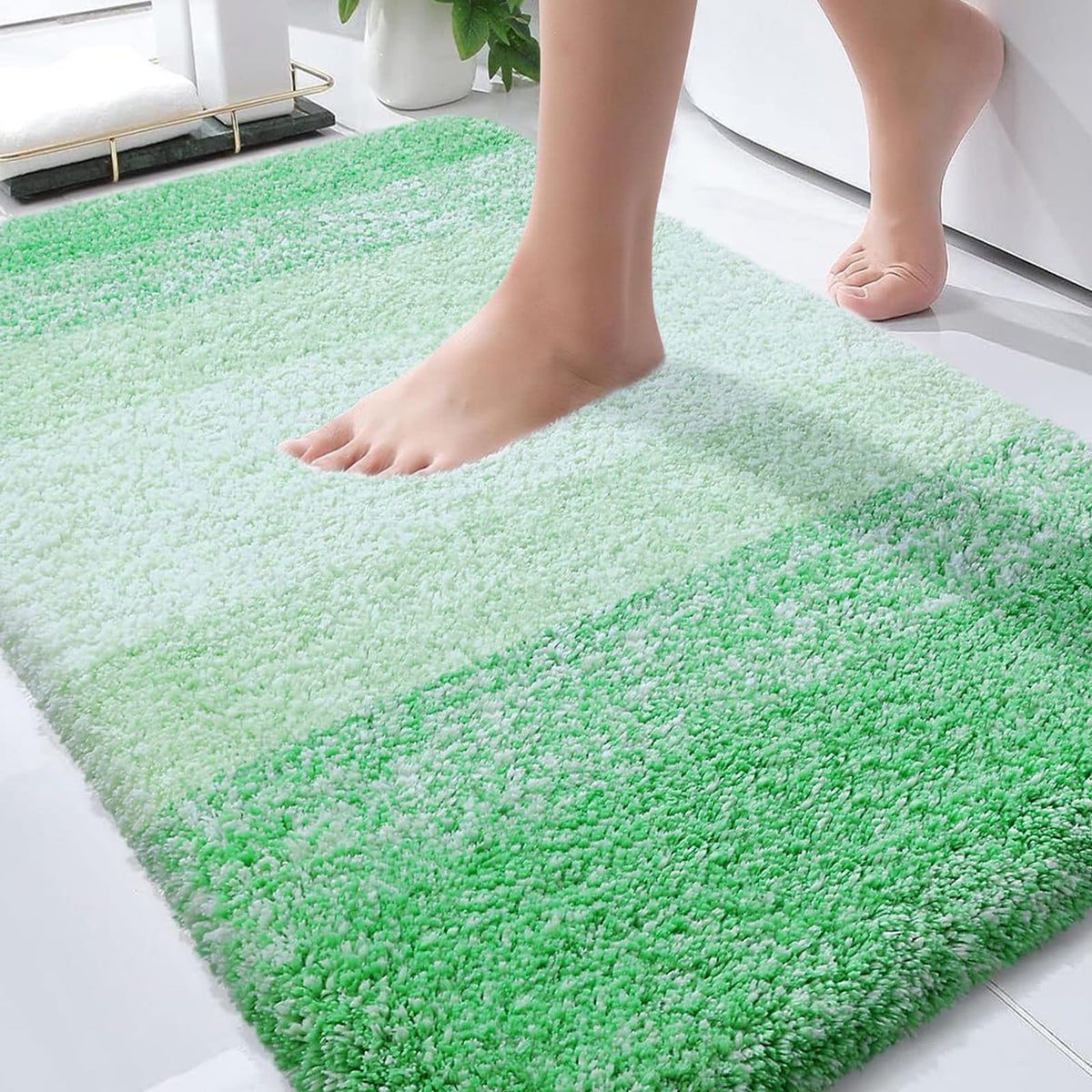 OLANLY Extra-Soft Absorbent Microfiber Bathroom Rug Mat